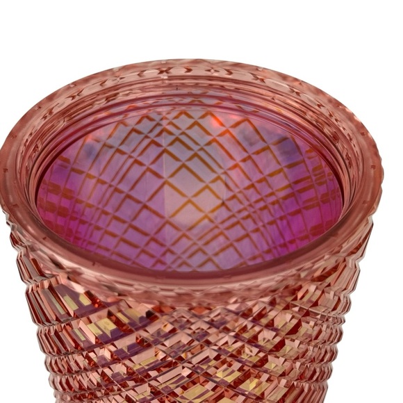 NWT Starbucks Holiday 2021 Iridescent Rose Gold Jeweled Cold Cup Tumbler 24oz - Picture 10 of 15